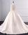 2018 Fashion Simple Beige Wedding Dresses Full Sleeve Modest Lace Satin Bridal Gowns for Wedding