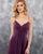 Sexy Spaghetti Straps Grape Chiffon Bridesmaid Dress A-line Party Gowns Floor Length