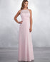2019 Pink Bridesmaid Dresses Halter Neck Chiffon A-line Party Gowns Floor Length