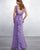 Sexy Purple Chiffon Trumpet Bridesmaid Dresses V-Neck Ruffles Floor Length