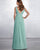 2019 Elegant Mint Chiffon Bridesmaid Dresses V-Neck Party Gowns Floor Length