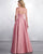 2019 Sexy Sheer Neck Pink Satin Bridesmaid Dresses A-line Party Gown Floor Length