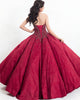 Burgundy Lace Quinceanera Dresses Detachable Spaghetti Straps Party Ball Gown Sweet 16 Dress