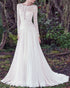 Boho 2019 Lace Wedding Dresses Long Sleeve Beach Wedding Gown Backless