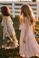 Morning Mist Flower Girls Dresses A-line First Birth Party Gowns