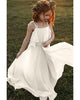 Silver Flower Girls Dresses A-line First Birth Party Gowns