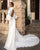 Delicate Satin Wedding Dresses with Full Sleeve Open Back Wedding Gowns with Big Bow
