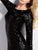 Long Sleeve Black Mermaid Evening Dresses Scoop Neckline Formal Dress