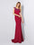 Elaborate Garnet Red Evening Gowns Beaded Scoop Mermaid Formal Dresses