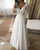 Sexy 2019 Beach Wedding Dresses with V-Neck Lace Sleeve Chiffon A-line Bridal Gowns