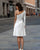 Simple Short Wedding Dresses Knee Length Fashion One Shoulder Beaded Beach Bridal Gowns