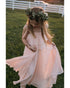 Blush Flower Girls Dresses A-line First Birth Party Gowns