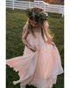 Silver Flower Girls Dresses A-line First Birth Party Gowns
