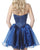 Sexy Short 2018 Homecoming Dresses Navy Blue Satin Organza Ruffles Cocktail Party Gowns Fashion
