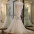 Gorgeous Mermaid Evening Gowns See Through Neckline Tulle Formal Dress