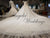 Gorgeous Ivory Ball Gown Wedding Dresses with Flowers Cathedral Train